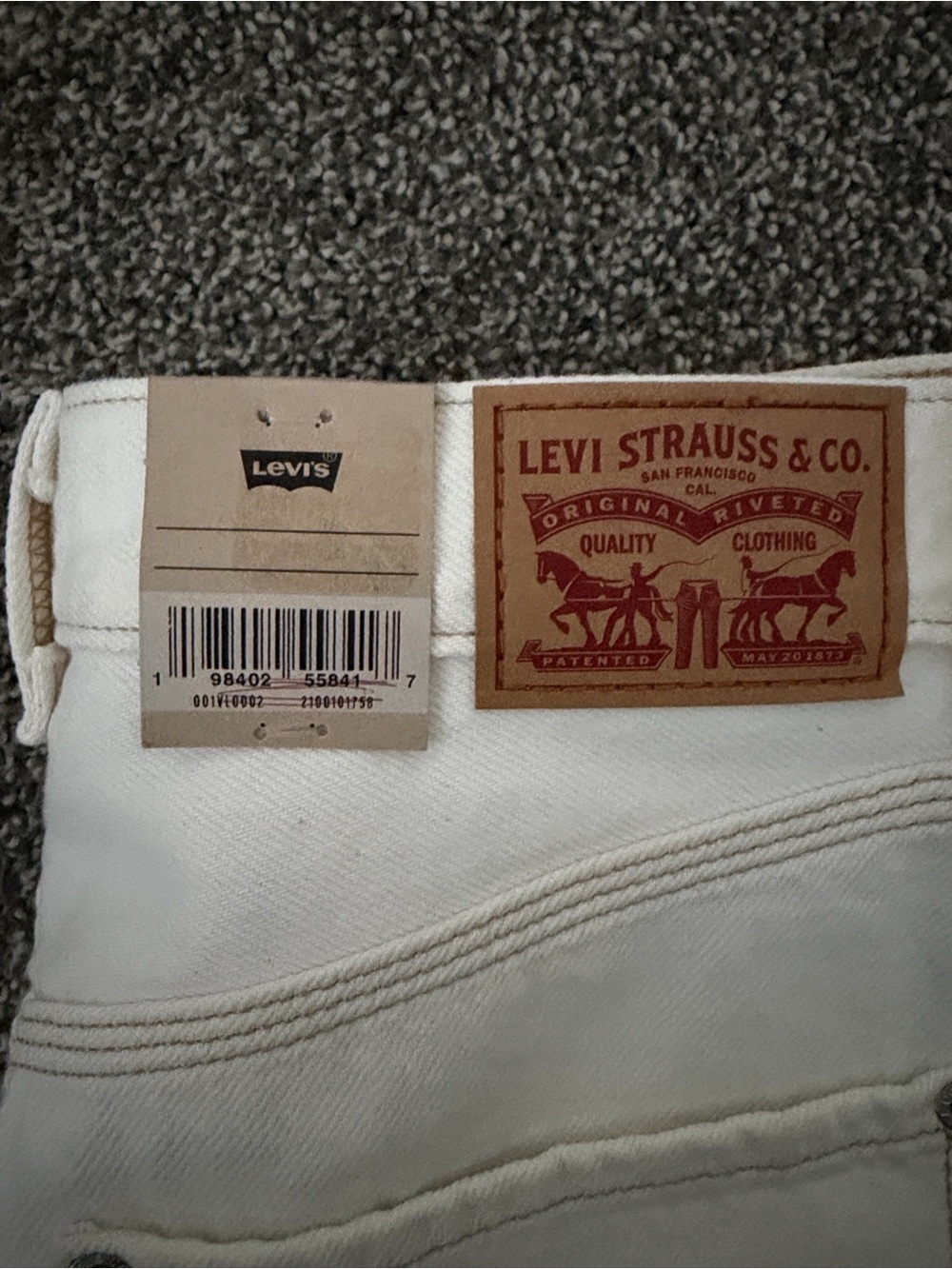 Levi's Off-White Denim Skirt Sz 29 - Picture 4 of 8